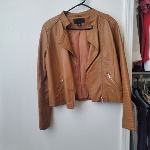 Brown leather jacket